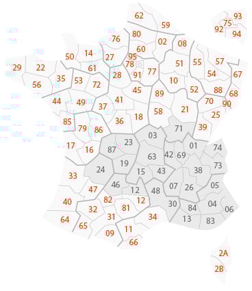 Carte de France LBS Carte de France LBS